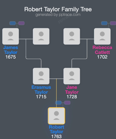 Robert Taylor family tree overview