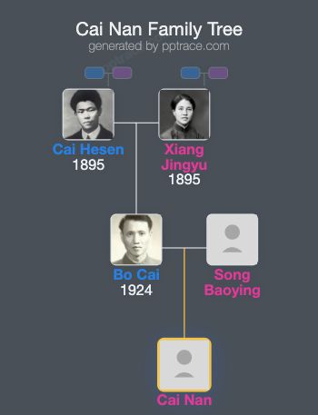 Cai Nan family tree overview