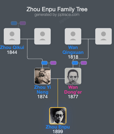 Zhou Enpu family tree overview