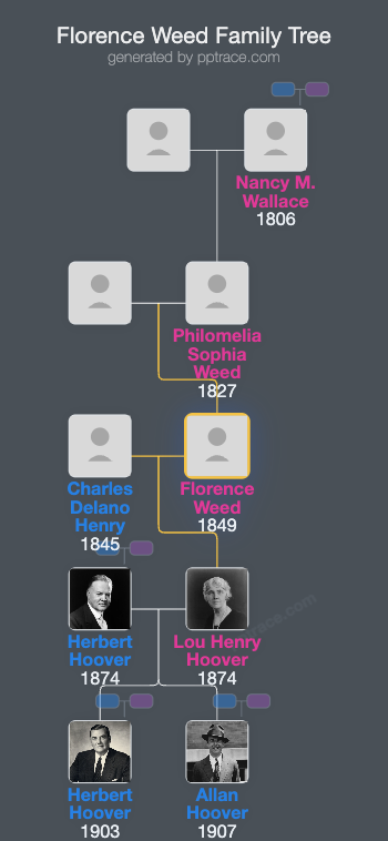 Florence Weed family tree overview
