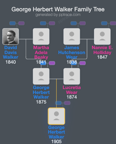 George Herbert Walker, Jr. family tree overview