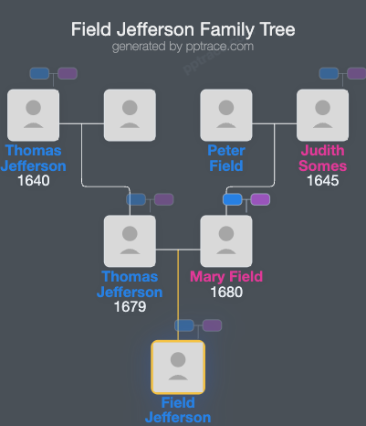 Field Jefferson family tree overview