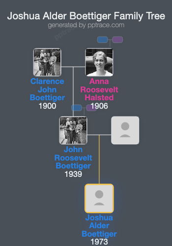 Joshua Alder Boettiger family tree overview