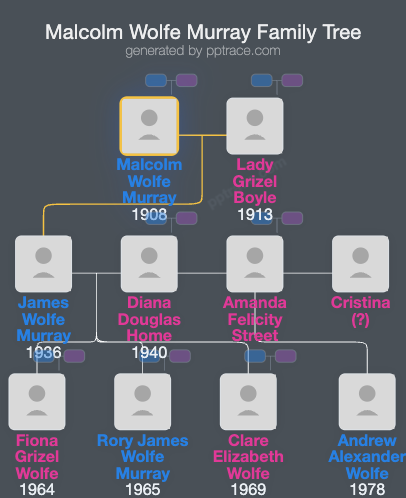 Malcolm Wolfe Murray family tree overview