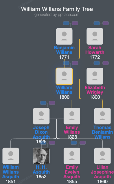 William Willans family tree overview