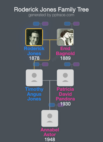 Roderick Jones family tree overview