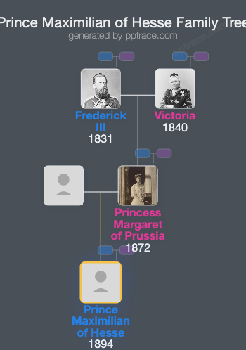 Prince Maximilian Of Hesse family tree overview