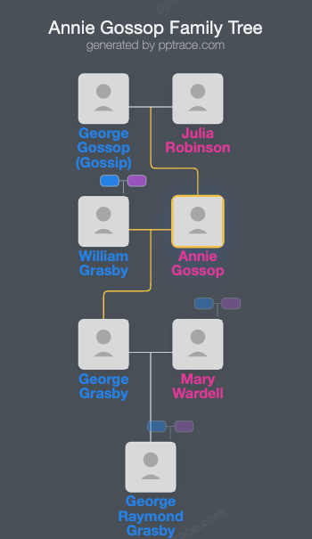 Annie Gossop family tree overview