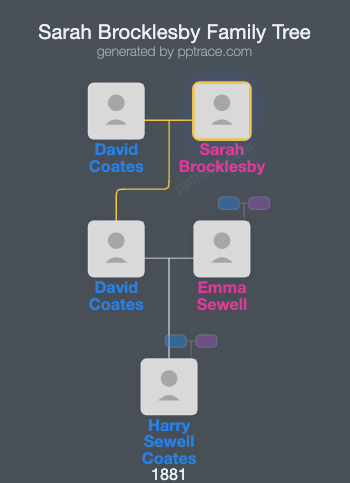 Sarah Brocklesby family tree overview