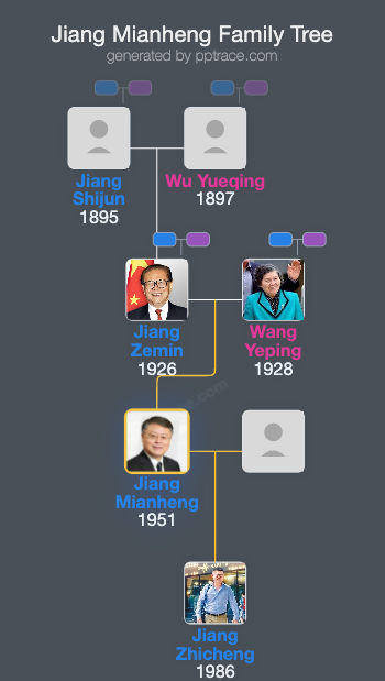 Jiang Mianheng family tree overview