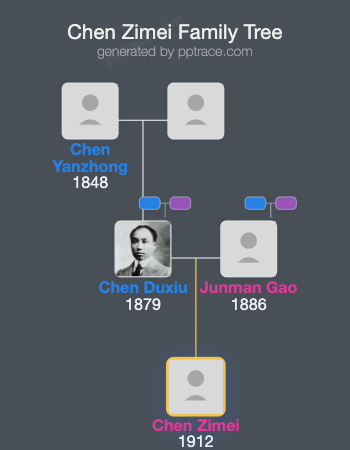 Chen Zimei family tree overview
