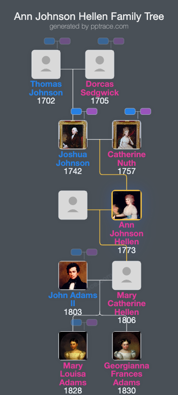 Ann Johnson Hellen family tree overview