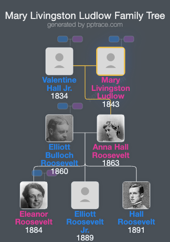 Mary Livingston Ludlow family tree overview