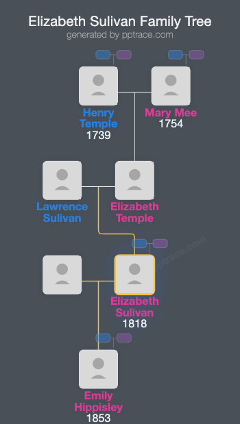Elizabeth Sulivan family tree overview