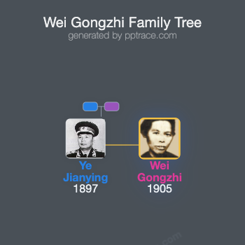 Wei Gongzhi family tree overview