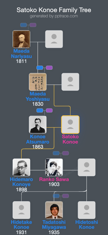 Satoko Konoe family tree overview