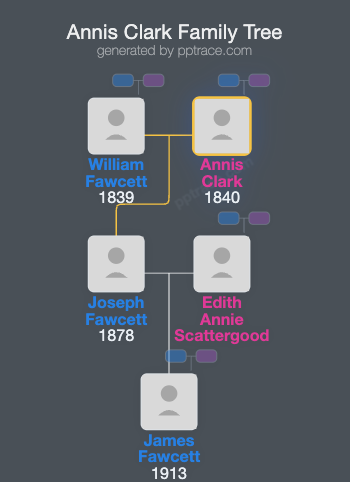 Annis Clark family tree overview