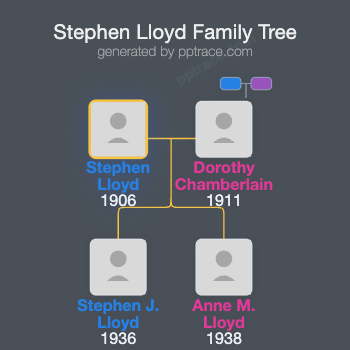 Stephen Lloyd family tree overview