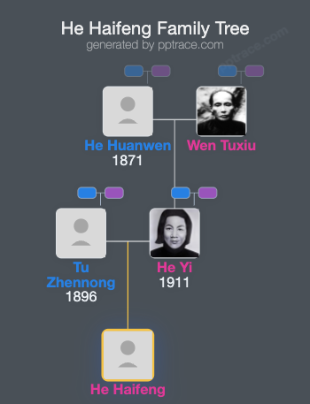 He Haifeng family tree overview