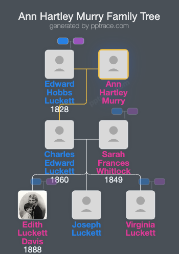 Ann Hartley Murry family tree overview