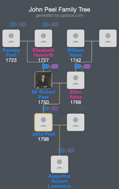 John Peel family tree overview