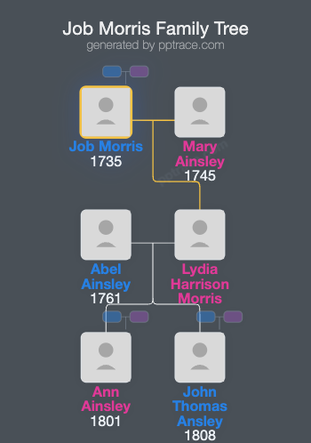 Job Morris family tree overview