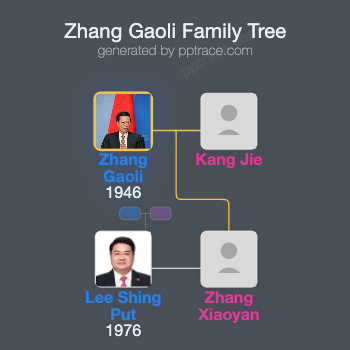 Zhang Gaoli family tree overview