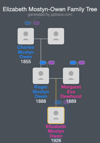 Elizabeth Mostyn-Owen family tree overview