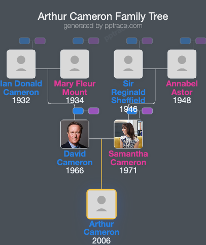 Arthur Cameron family tree overview