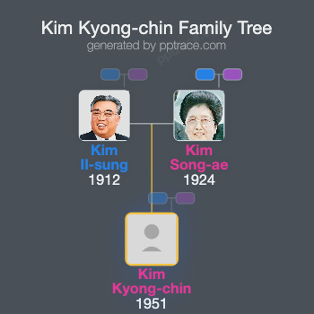 Kim Kyong-chin family tree overview