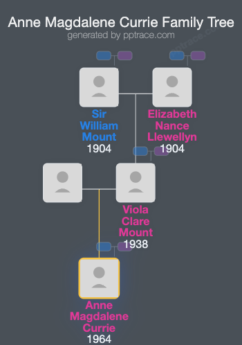 Anne Magdalene Currie family tree overview