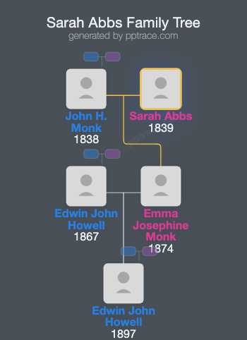 Sarah Abbs family tree overview