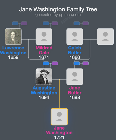 Jane Washington family tree overview
