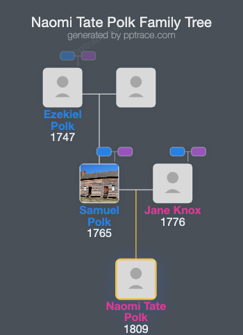 Naomi Tate Polk family tree overview