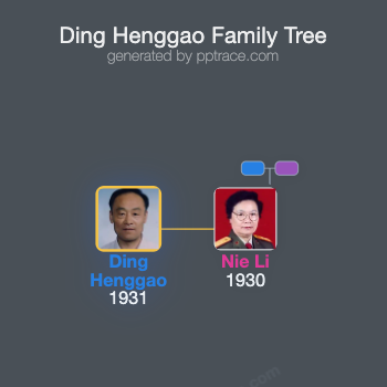 Ding Henggao family tree overview