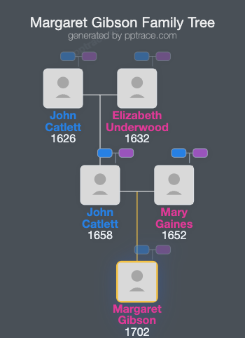 Margaret Gibson family tree overview