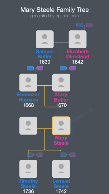 Mary Steele family tree overview