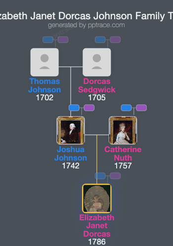Elizabeth Janet Dorcas Johnson family tree overview