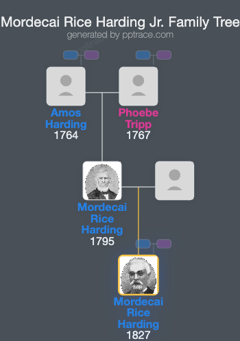 Mordecai Rice Harding Jr. family tree overview