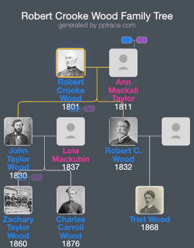 Robert Crooke Wood family tree overview