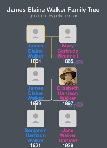 James Blaine Walker family tree overview