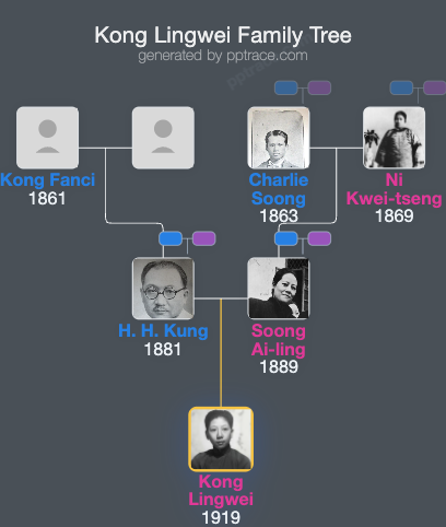 Kong Lingwei family tree overview