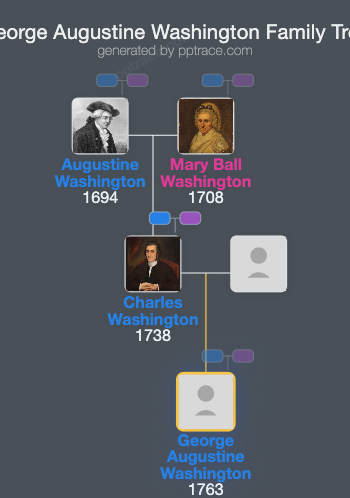 George Augustine Washington family tree overview