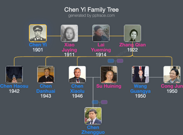 Chen Yi family tree overview