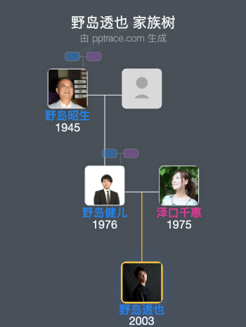 野岛透也 家族树全览