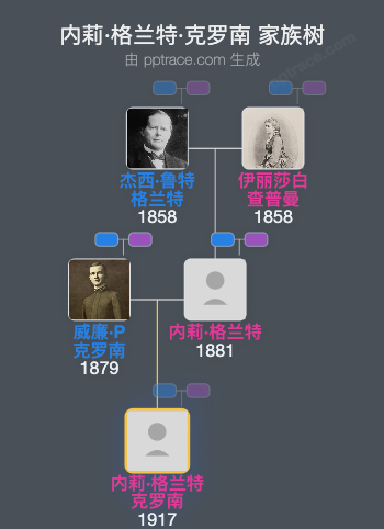 内莉·格兰特·克罗南家族树全览