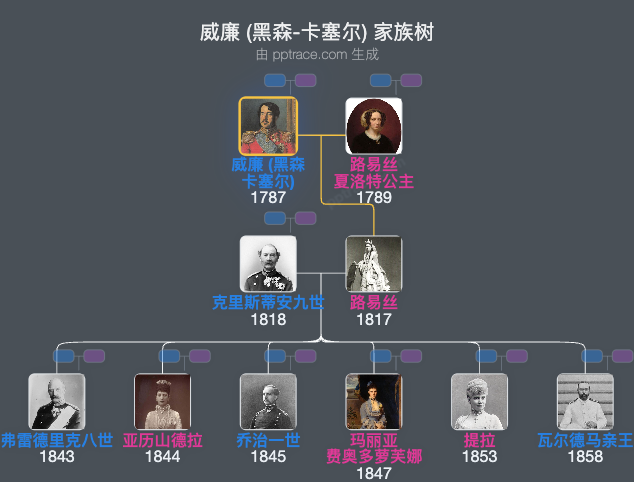 威廉 (黑森-卡塞尔)家族树全览