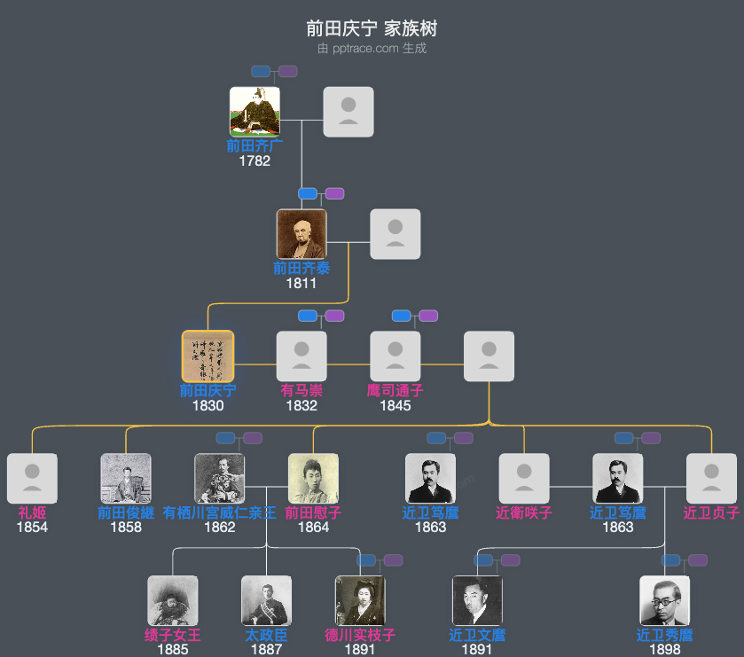 前田庆宁家族树全览