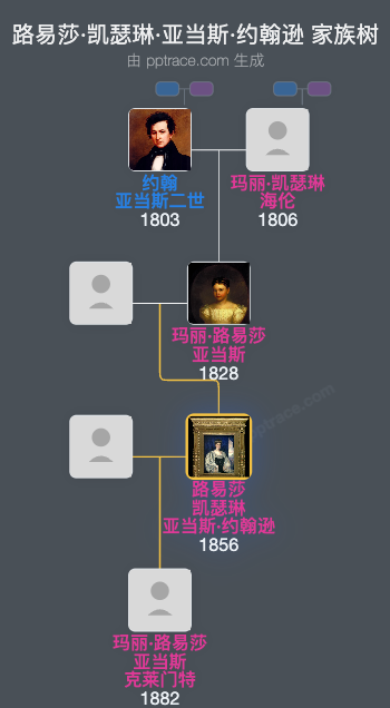 路易莎·凯瑟琳·亚当斯·约翰逊家族树全览