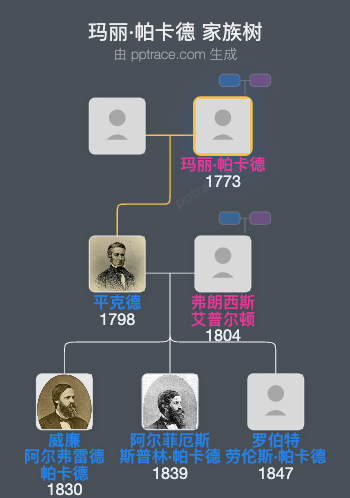 玛丽·帕卡德家族树全览